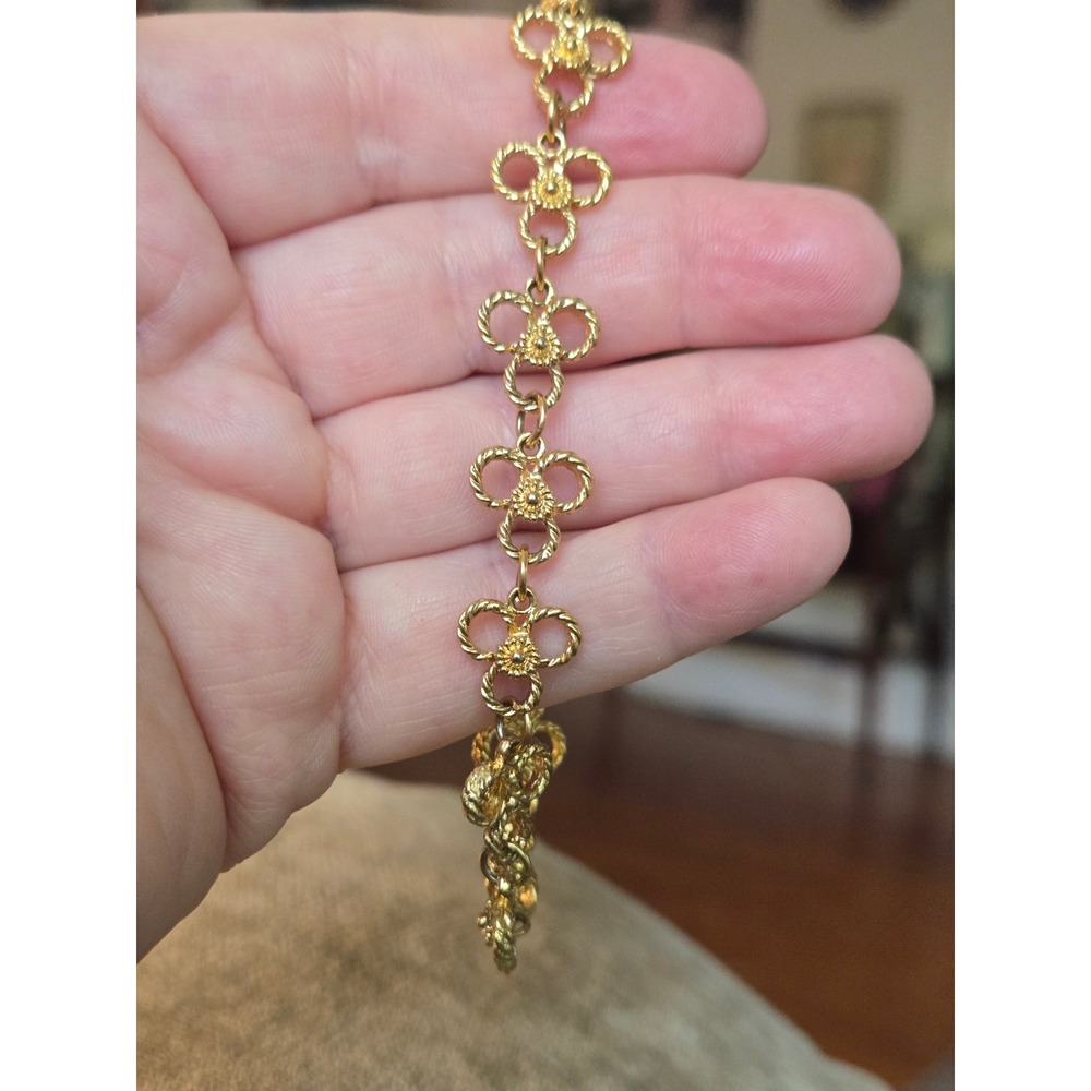 Avon Gilded Lace Goldtone Bracelet Romantic Vintage Dainty Coquette